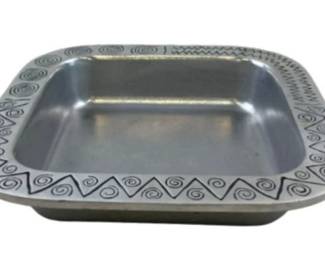 Wilton Armetale Reggae PEWTER Square Serving Tray Platter