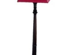 Candlestick Standing Lamp With Attractive Red Cloth Shade - Matches Table Top Lamp (Lot 66 )