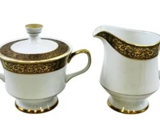 Vintage Sango Hampton (Pattern 3758) - Sugar Bowl And Creamer