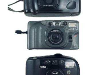 Three Vintage Cameras: Ricoh RZ -900, Kodak Star 1035z, Minolta Freedom Family Zoom