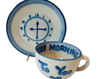 Hadley Pottery Cup & Plate