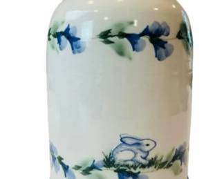 Hand Painted John Herbon Pottery Lamp Base - Signed