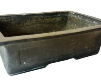 Japanese Yokkaichi Rectangular Unglazed Bonsai Pot
