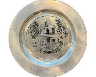 Wilton Pewter Plate - Darien Town Hall