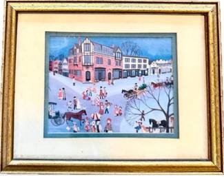 Vintage Framed Print - Old Post Rd Greenwich, CT By Regi Klein
