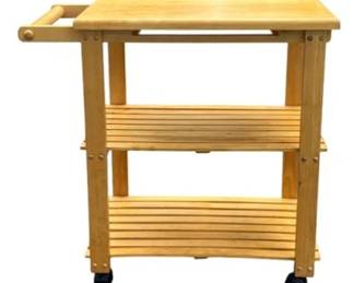 Butcher Block Cart On Wheels