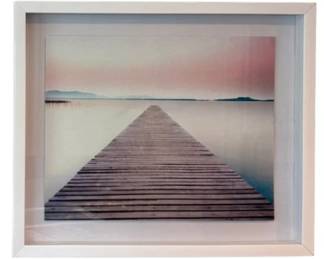 Dock At Sunset Shadow Box