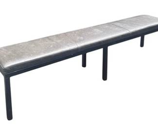 Modernist Leather Top Room & Board Parsons Bench