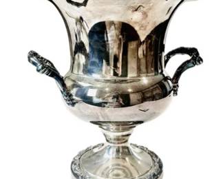 Silver Plate Champagne Bucket With Removable Metal Insert