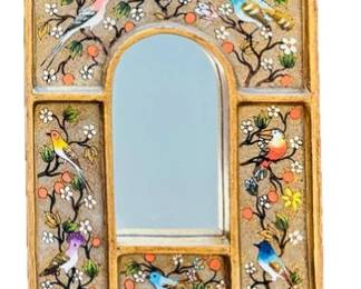 Small Mirror With Painted Birds - Bought In Old Antibes, France In 1991