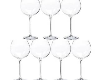 Set Of Seven Balloon Wine Glasses