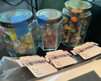 Big Shot Marbles Jar, Clay Marbles in Jar, Glass Marbles in Jar