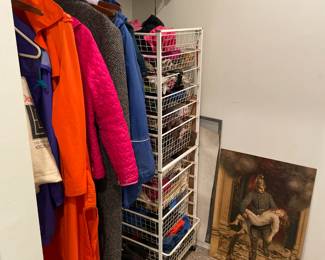 Wire Storage Shelves, Shoes, Clothing, Artwork