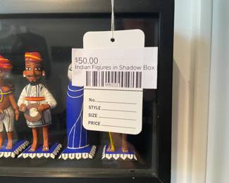 Indian Figures in Shadow Box 