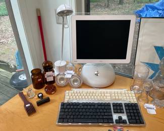 Hovmantorp Cylinder with Dome, Brown Belgian Apothecary Jar, Woman Headstand Glass Bottle, Bulbous Glass Candle Holder