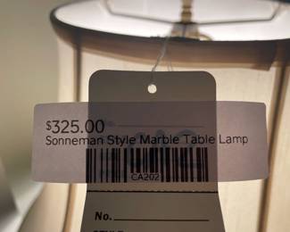 Sonneman Style Marble Table Lamp