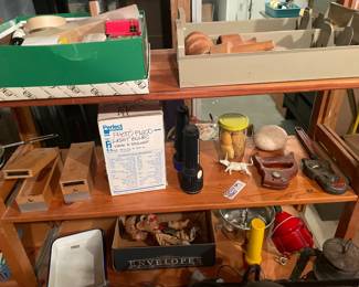 Wooden Shelves, Misc Items 