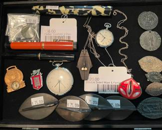 Parker Duofold Jr Pen, Pocket Watches 