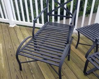 Cast aluminum chairs (with cushions)