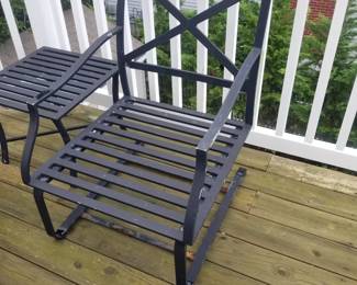 Cast aluminum chairs (with cushions)