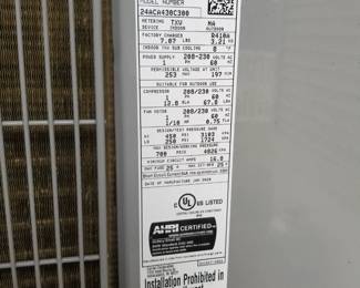 HVAC mfg. May 2017