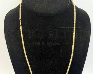 14K GOLD ROPE CHAIN NECKLACE
