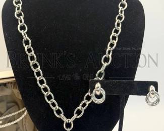 STAINLESS NECKLACE & EARRINGS