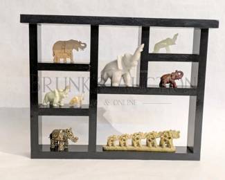 WALL SHELF WITH ELEPHANTS