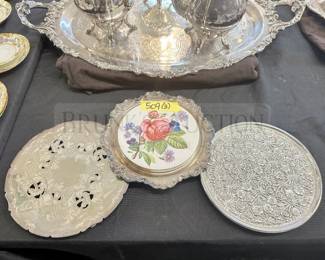 (3) SILVERPLATE TRIVETS