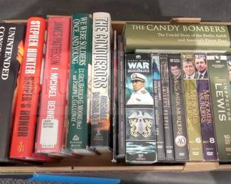 MILITARY & WAR NOVELS, AND DVDS
