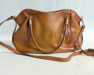 CAMEL COLORED LEATHER PURSE