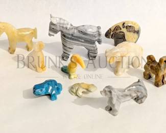 (10) STONE ANIMALS