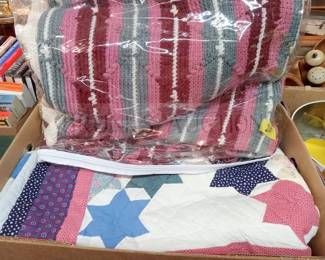 (2) CROTCHET AND QUILTTED BLANKETS