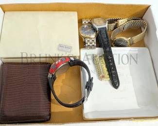 MENS WATCHES AND DRESSER TOP DISHES