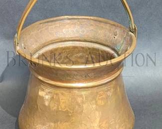 COPPER HANDLED POT