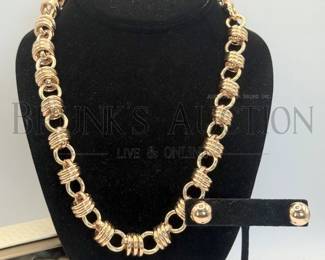 BRONZE NECKLACE & EARRINGS