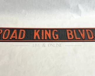 HARLEY DAVIDSON ROAD KING BLVD STREET SIGN