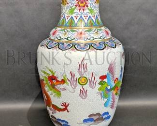 LARGE CLOISSONE VASE