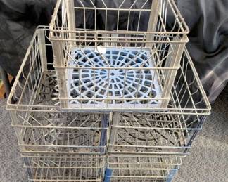 (5) METAL CRATES