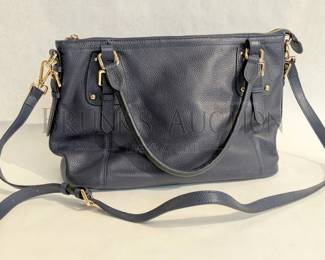 NAVY LEATHER KATTEE PURSE