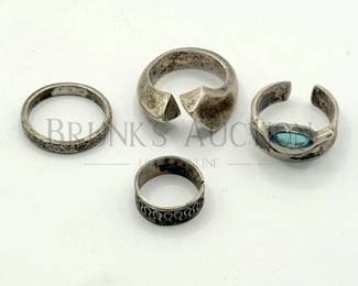 (4) STERLING RINGS