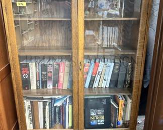 ANITIQUE GLASS DOOR BOOKCASE
