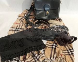 WOMENS PURSE, BELTS AND SCARFS