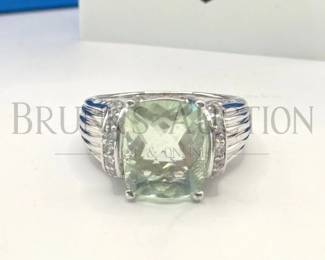 LIME CITRINE, STERLING RING