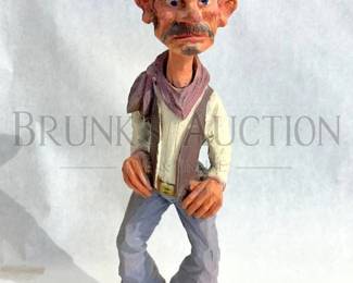 WOOD CARVED COWBOY