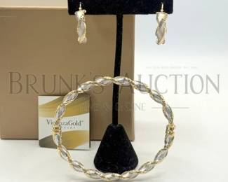 14K GOLD BRACELET & EARRINGS