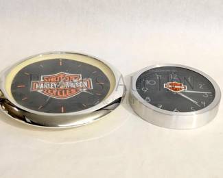 (2) HARLEY DAVIDSON WALL CLOCKS