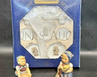 (2) HUMMELS & SET OF HUMMEL TEA SET