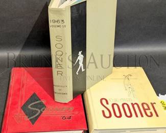 (3) UNIVERSITY OF OKLAHOMA SOONER YEARBOOKS