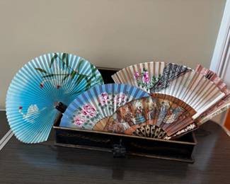 vintage paper fans